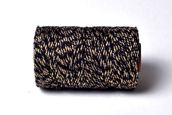 bakers twine in gold and white metallic colours