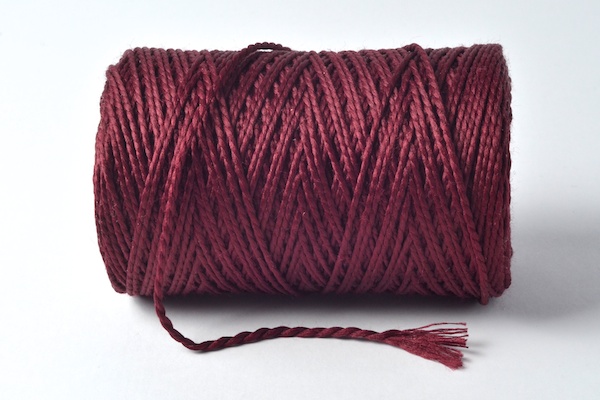 burgundy coloured bakers twines 