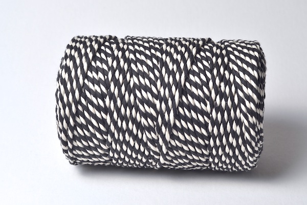 thick chunky black bakers twine