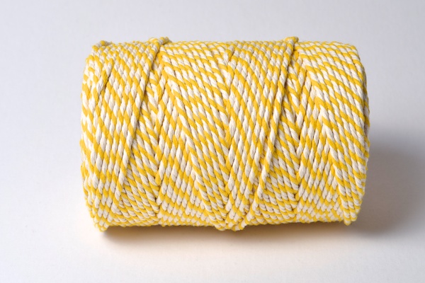 thick chunky bakers twine in yellow 