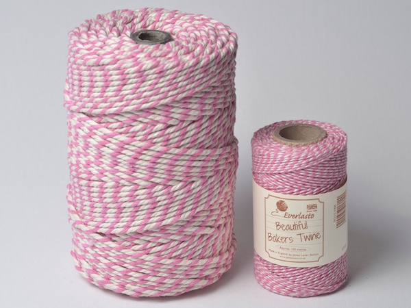 chunky thick pink bakers twine