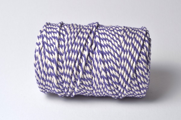 thick bakers twine in solid violet
