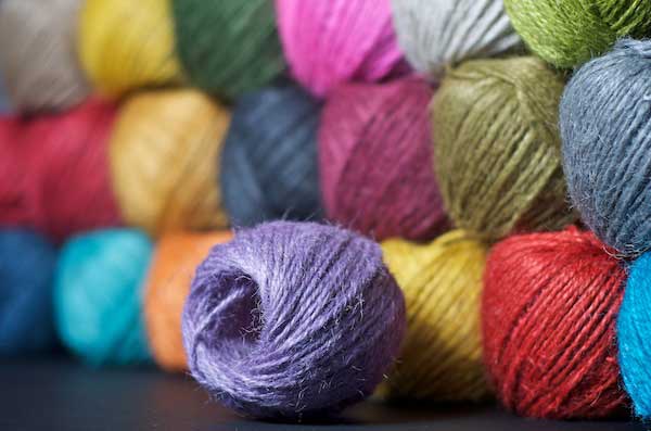 coloured jute twine