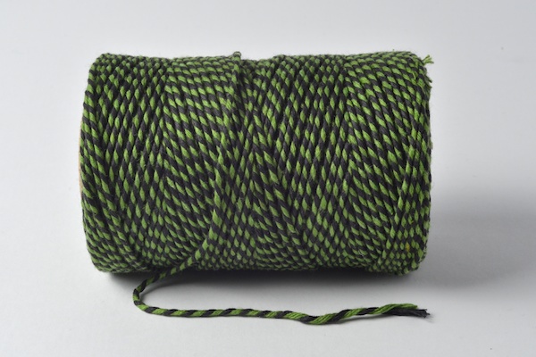  bakers twine black and lime green
