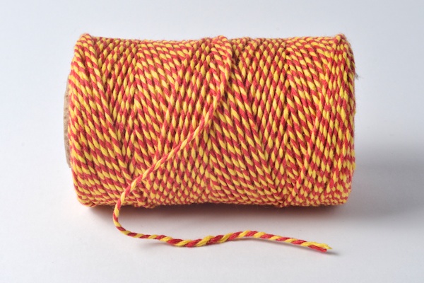 bakers twine red and yellow coloured